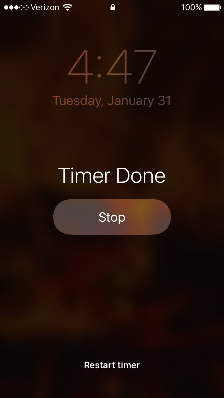 The added 'Restart Timer' button